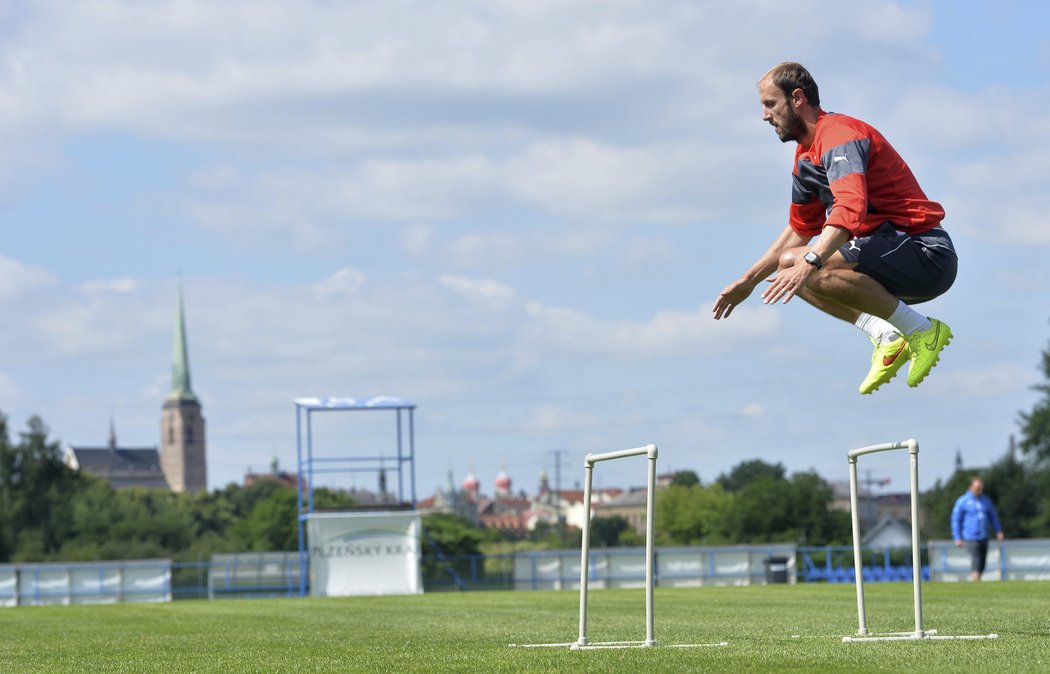 Fotbalisté Plzně zahájili přípravu na novou sezonu. V akci Roman Hubník.