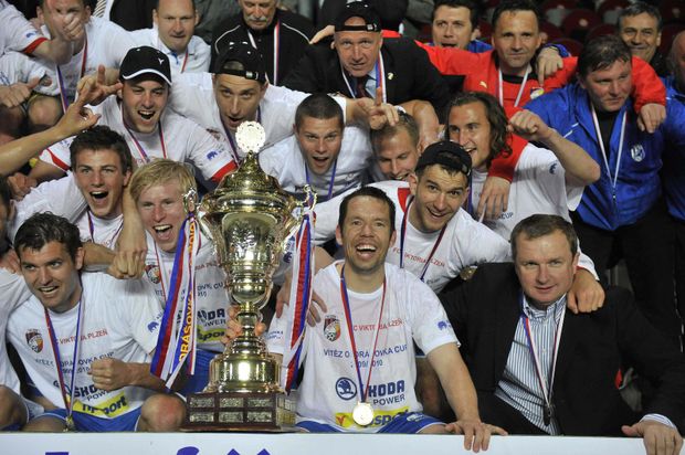Fotbalisté Plzně mohou slavit. Fotbalisté Plzně mohou slavit.