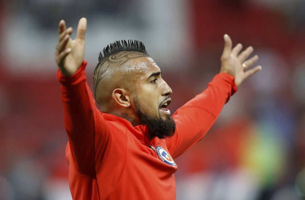 Arturo Vidal před zápase s Portugalskem