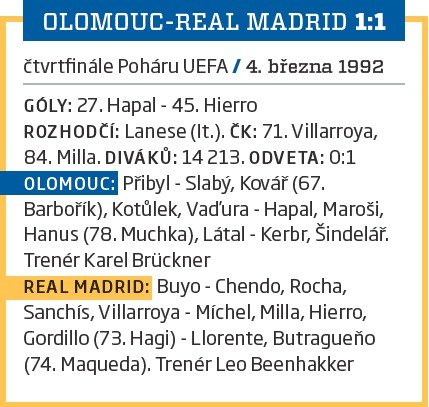 V Olomouci museli kvůli příjezdu Realu Madrid v rámci čtvrtfinále Poháru UEFA v roce 1992 přestavět dokonce část stadionu, především šatny pro hosty