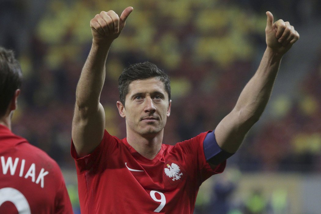 Hvězdný útočník Polska Robert Lewandowski