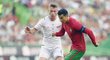 Hvězdný forvard Cristiano Ronaldo v zápase proti České republice