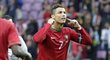 Cristiano Ronaldo slaví svou trefu v přátelském zápase proti Chorvatsku