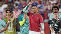 Cristiano Ronaldo po postupu přes Chorvatsko oblékl dres Dioga Joty