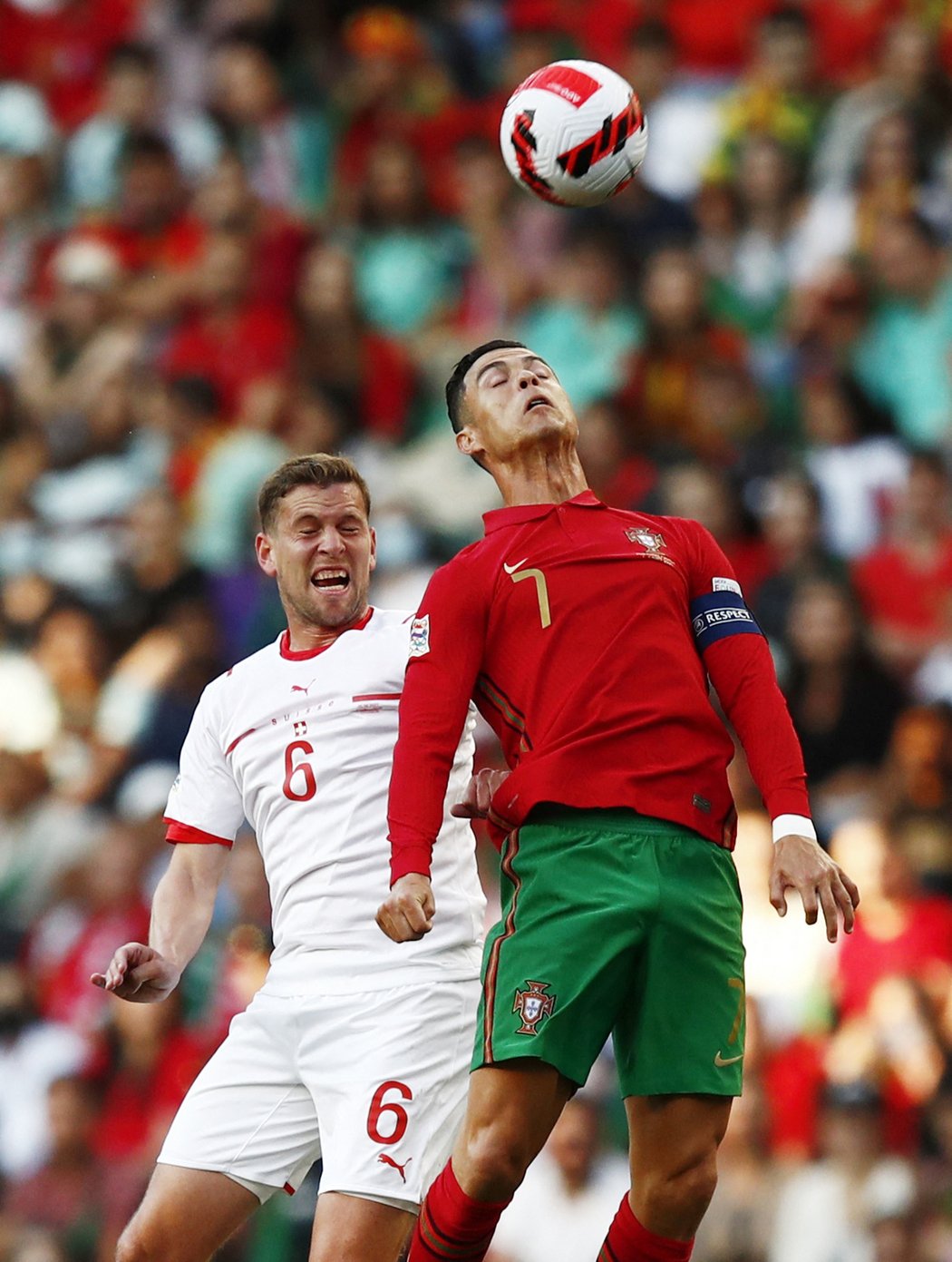 Ronaldo dal v Lize národů dva góly Švýcarsku už během první půle