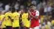 Reiss Nelson aplauduje po nepovedeném utkání s Watfordem