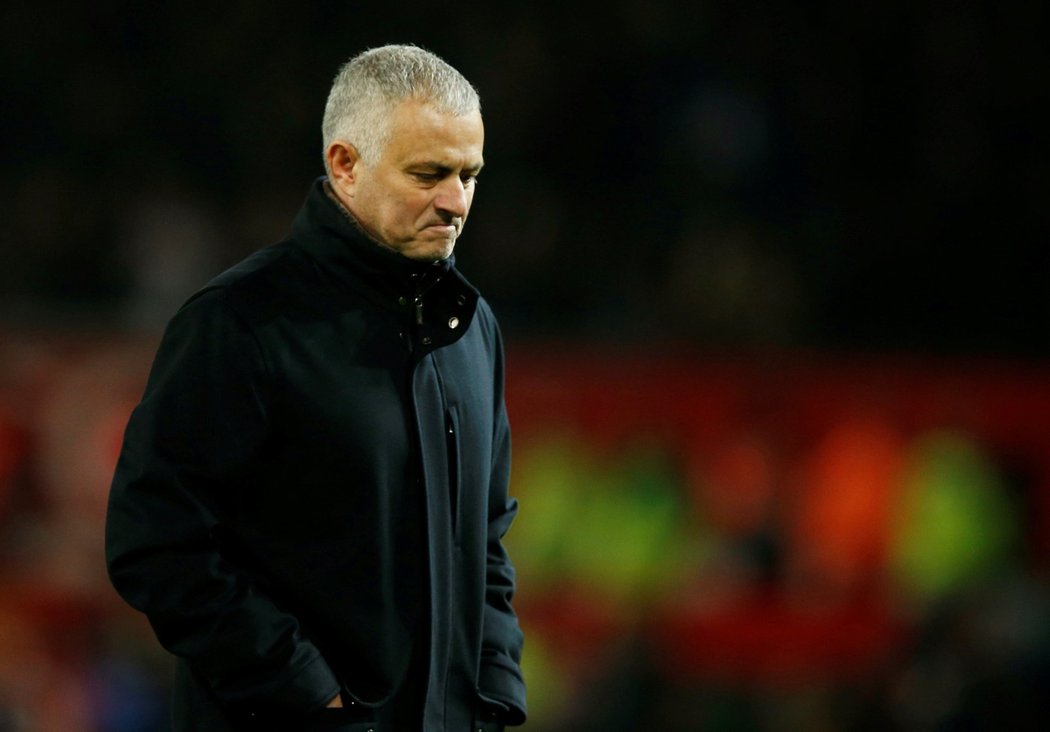 José Mourinho nebyl po bezbrankové remíze Manchesteru United s Crystal Palace příliš spokojený