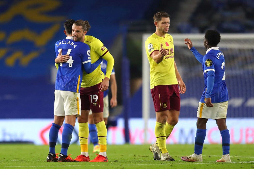 Utkání mezi Brightonem a Burnley skončilo bezbrankovou remízou