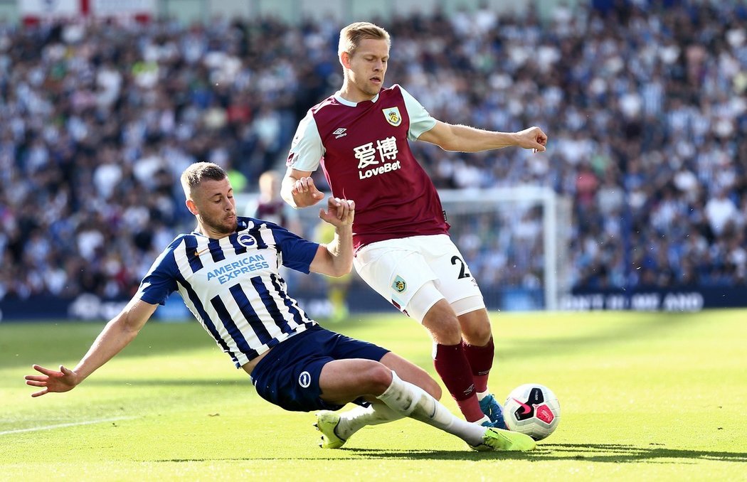 Český útočník Matěj Vydra v dresu Burnley