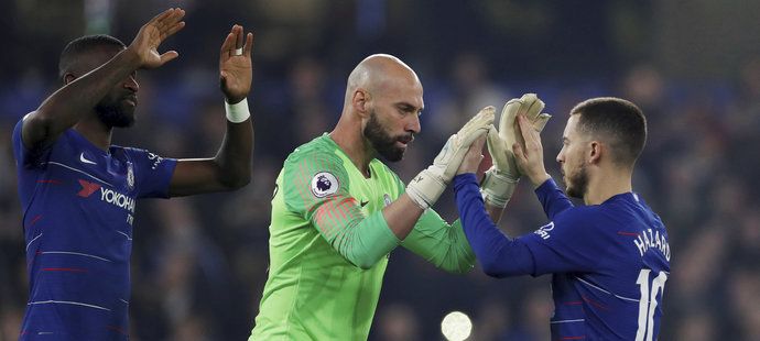 Willy Caballero se objevil v bráně Chelsea poprvé v současné sezoně Premier League