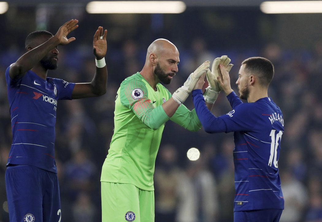 Willy Caballero se objevil v bráně Chelsea poprvé v současné sezoně Premier League