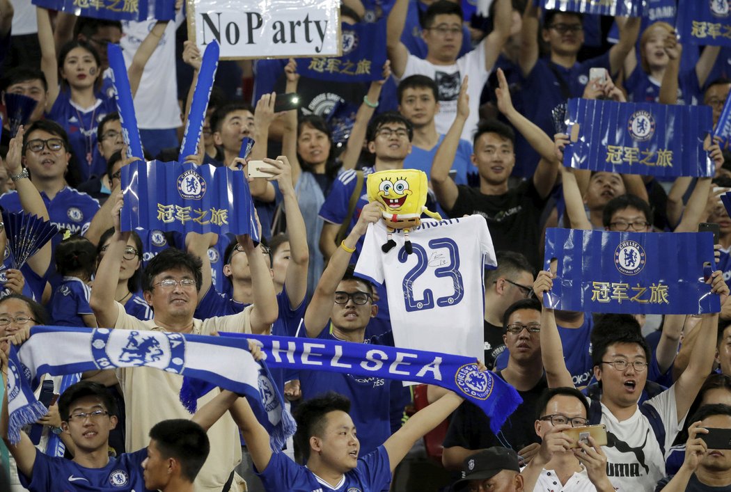 Čínští fanoušci anglické Chelsea