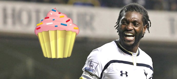 Nejen na góly, ale i na muffiny má prý apetit Emmanuel Adebayor. V posilovně se místo cvičení radši láduje sladkým