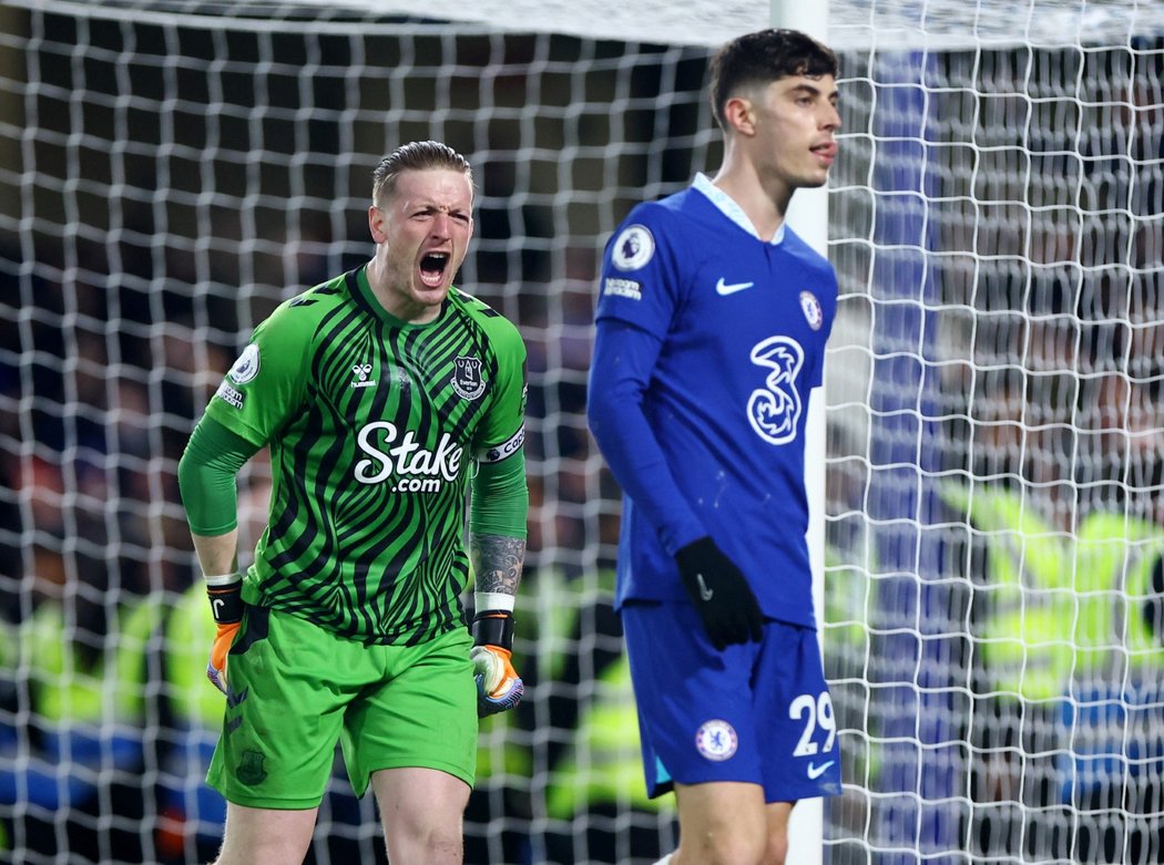 Jordan Pickford byl dnes jedním z hrdinů zápasu proti Chelsea