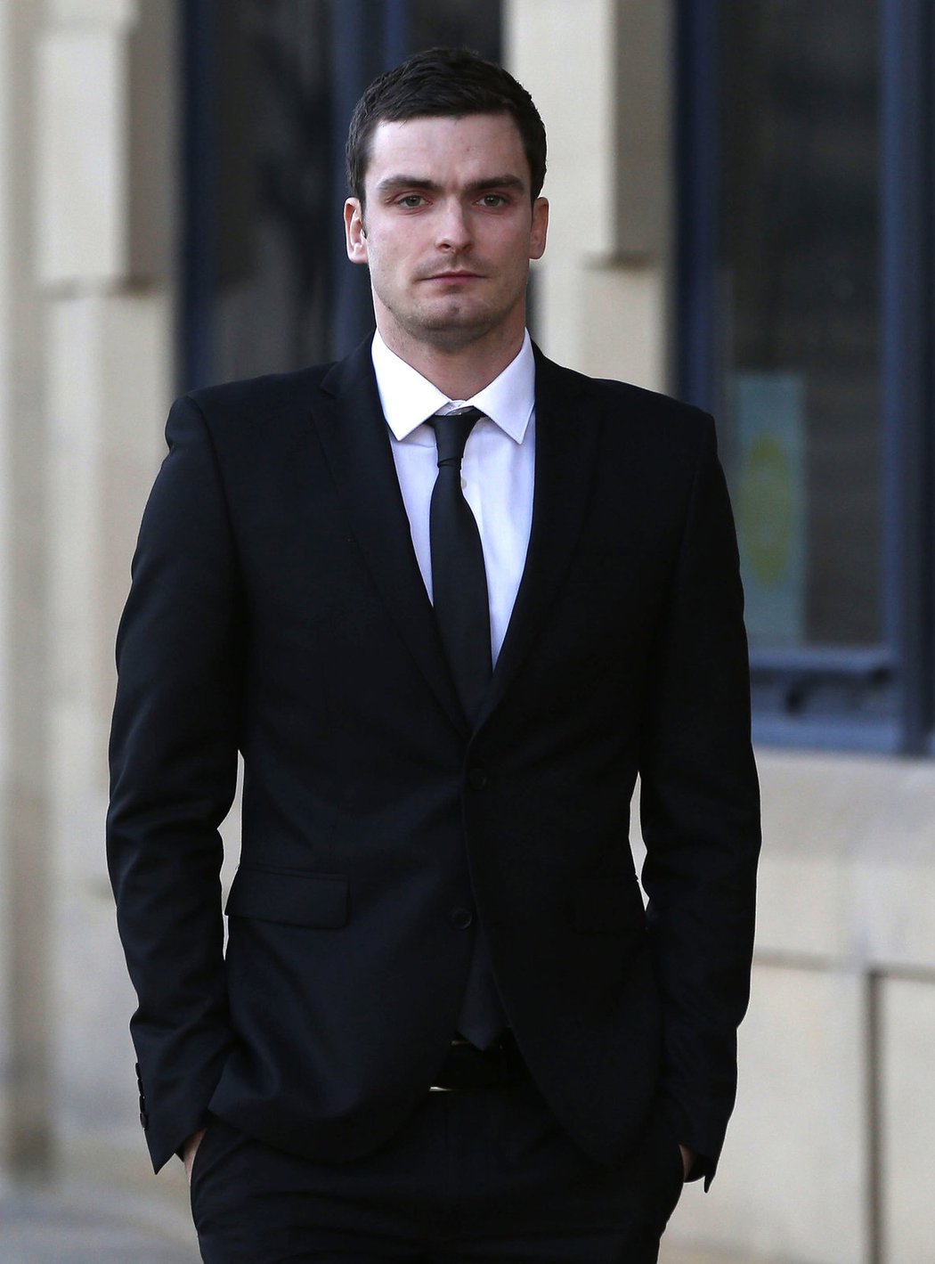 Adam Johnson opouští soud v Bradfordu