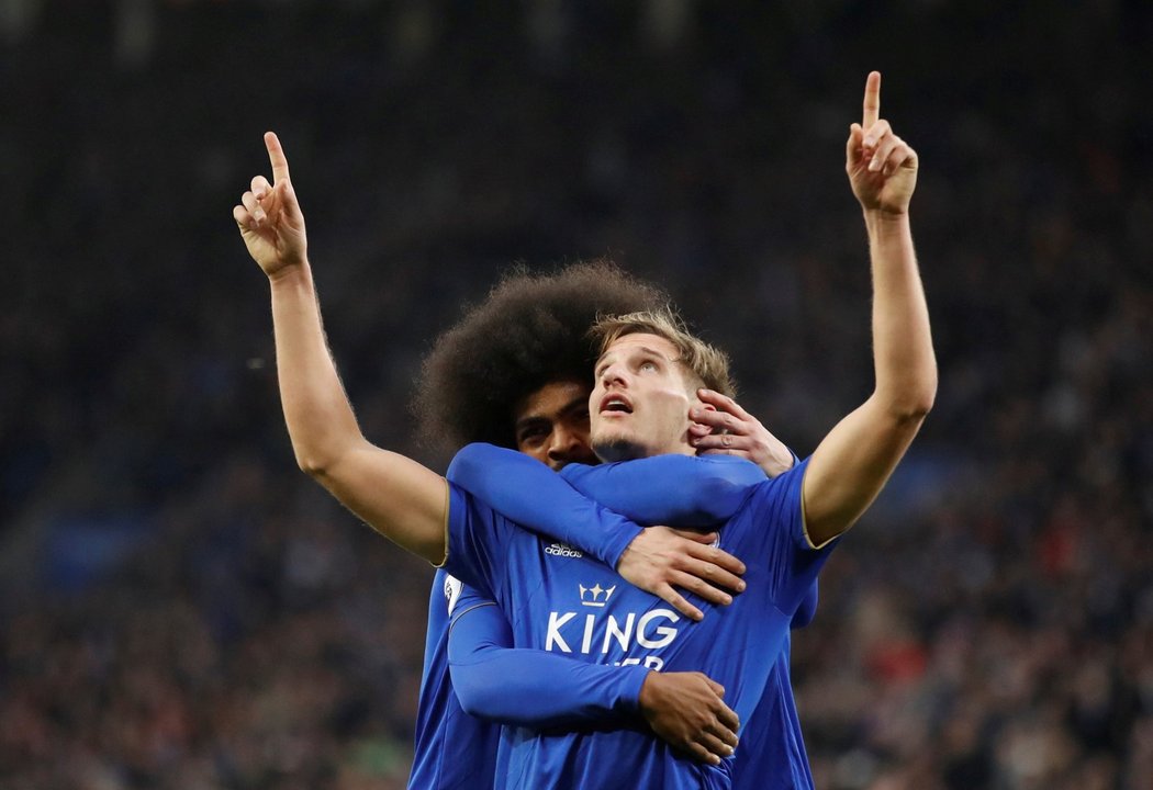 Záložník Leicesteru City Marc Albrighton dokázal srovnat proti Manchesteru City