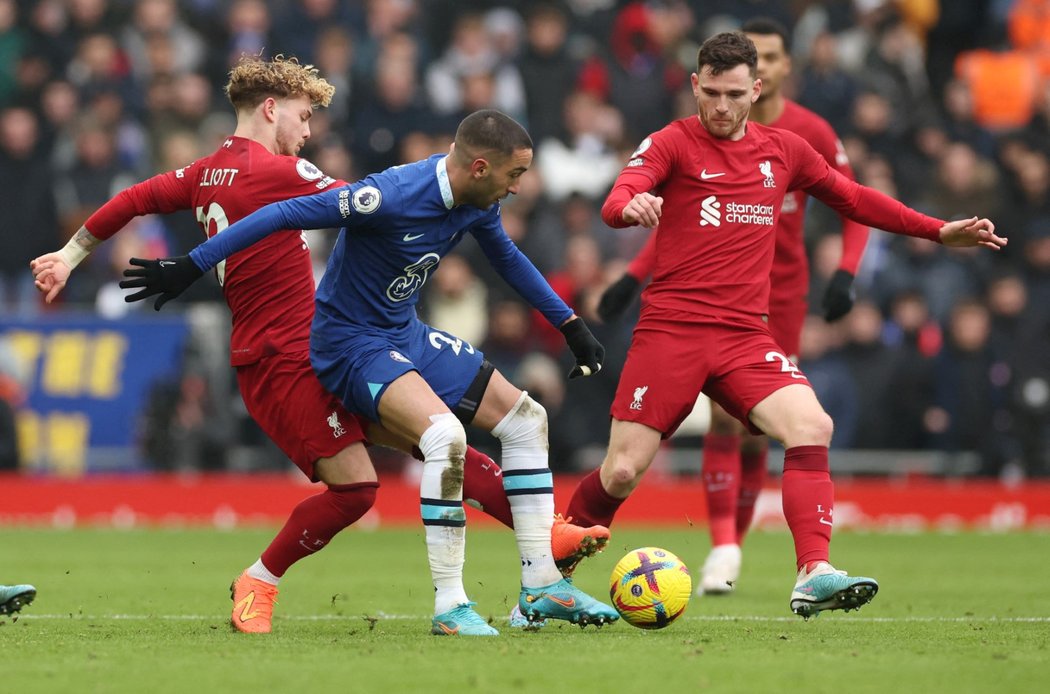 Liverpool v domácím duelu s Chelsea