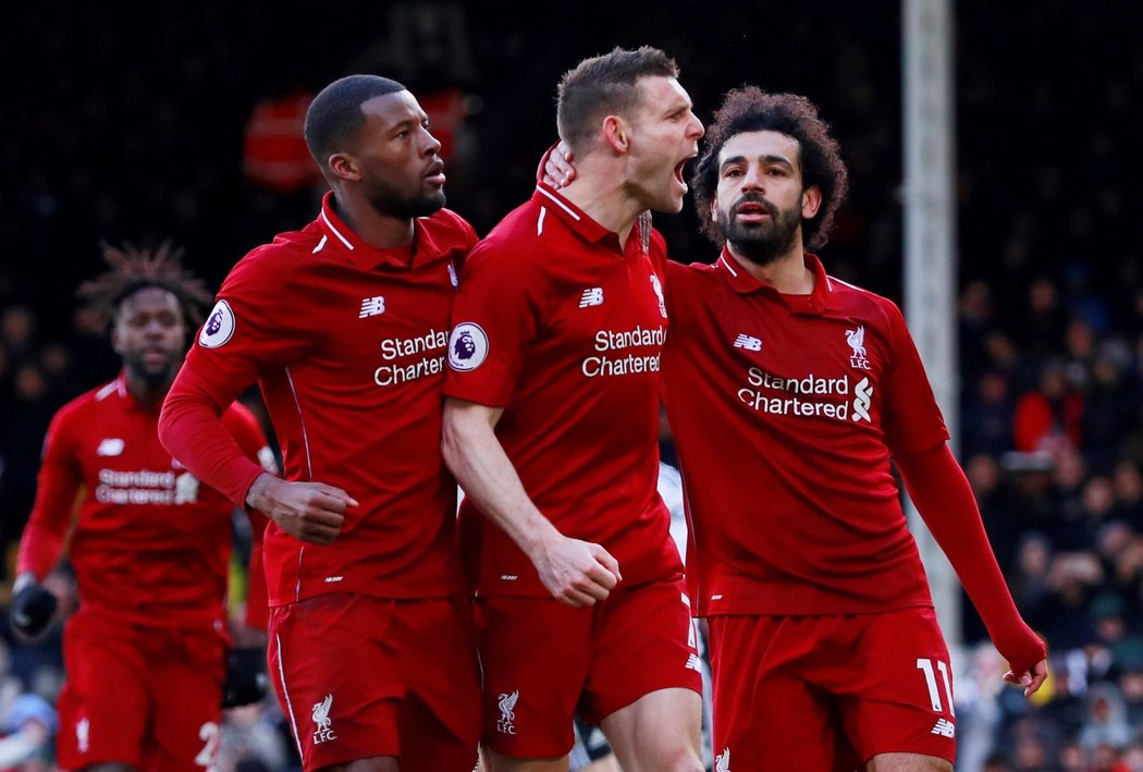 Fotbalisté Liverpoolu vyhráli díky penaltě Jamese Milnera ve Fulhamu 2:1