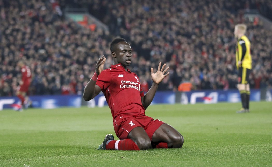 Útočník Liverpoolu Sadio Mané byl proti Watfordu nezastavitelný, trefil se dvakrát už během první půle