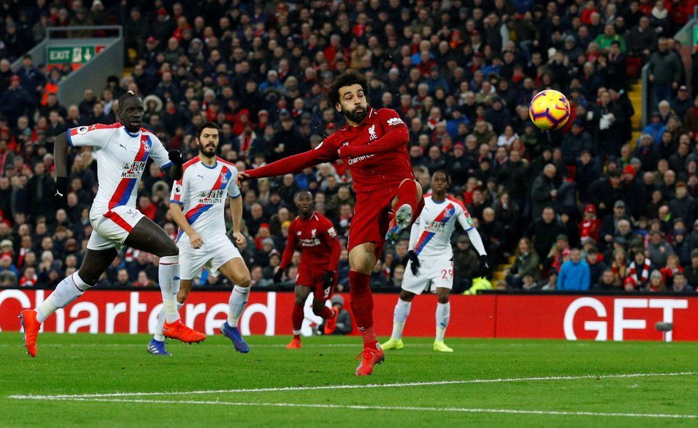 Hvězdný Mohamed Salah znovu ukázal svou extratřídu, když technicky precizním zakončením srovnal proti Crystal Palace na 1:1