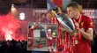 Liverpool se po převzetí trofeje pro vítěze Premier League ponořil do mistrovských oslav