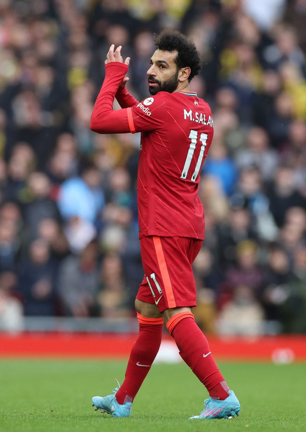 Mo Salah v duelu proti Watfordu