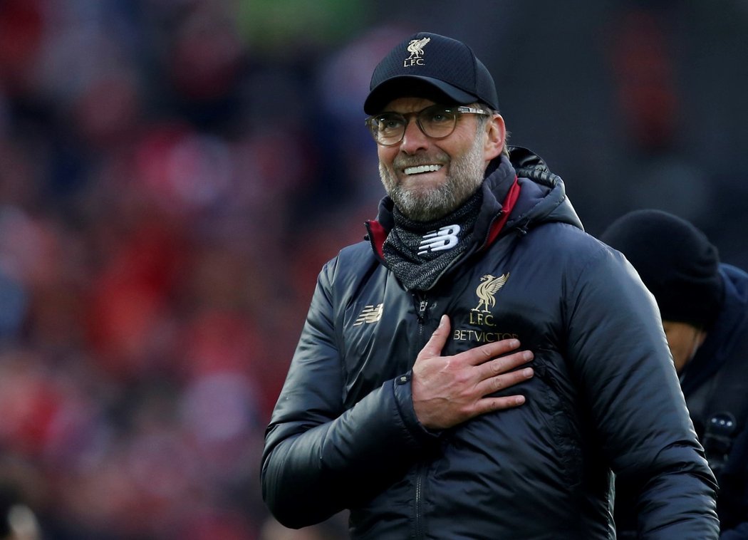 Trenér Liverpoolu Jürgen Klopp po výhře nad Tottenhamem