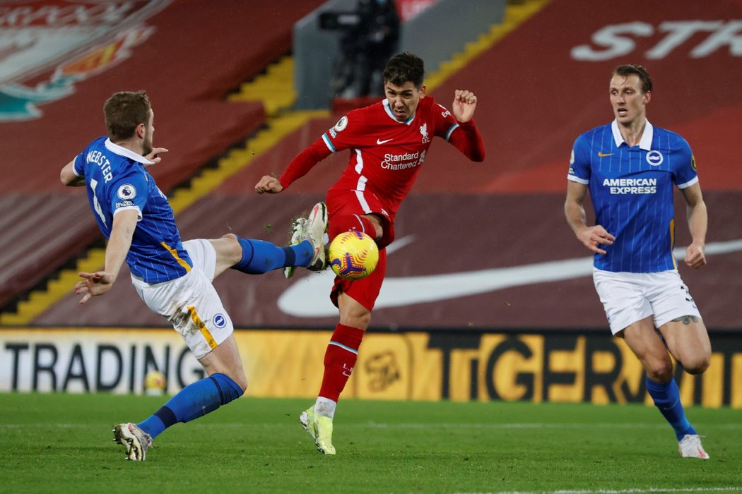 Fotbalisté Liverpoolu na Anfieldu překvapivě podlehli Brightonu