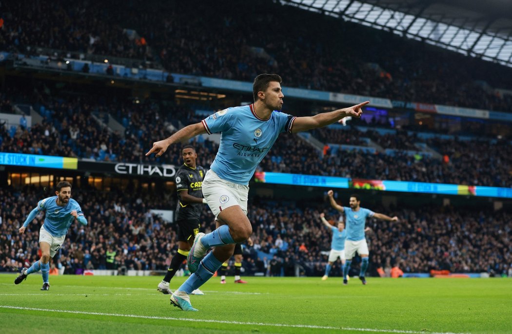 Rodri poslal Manchester City do vedení nad Aston Villou