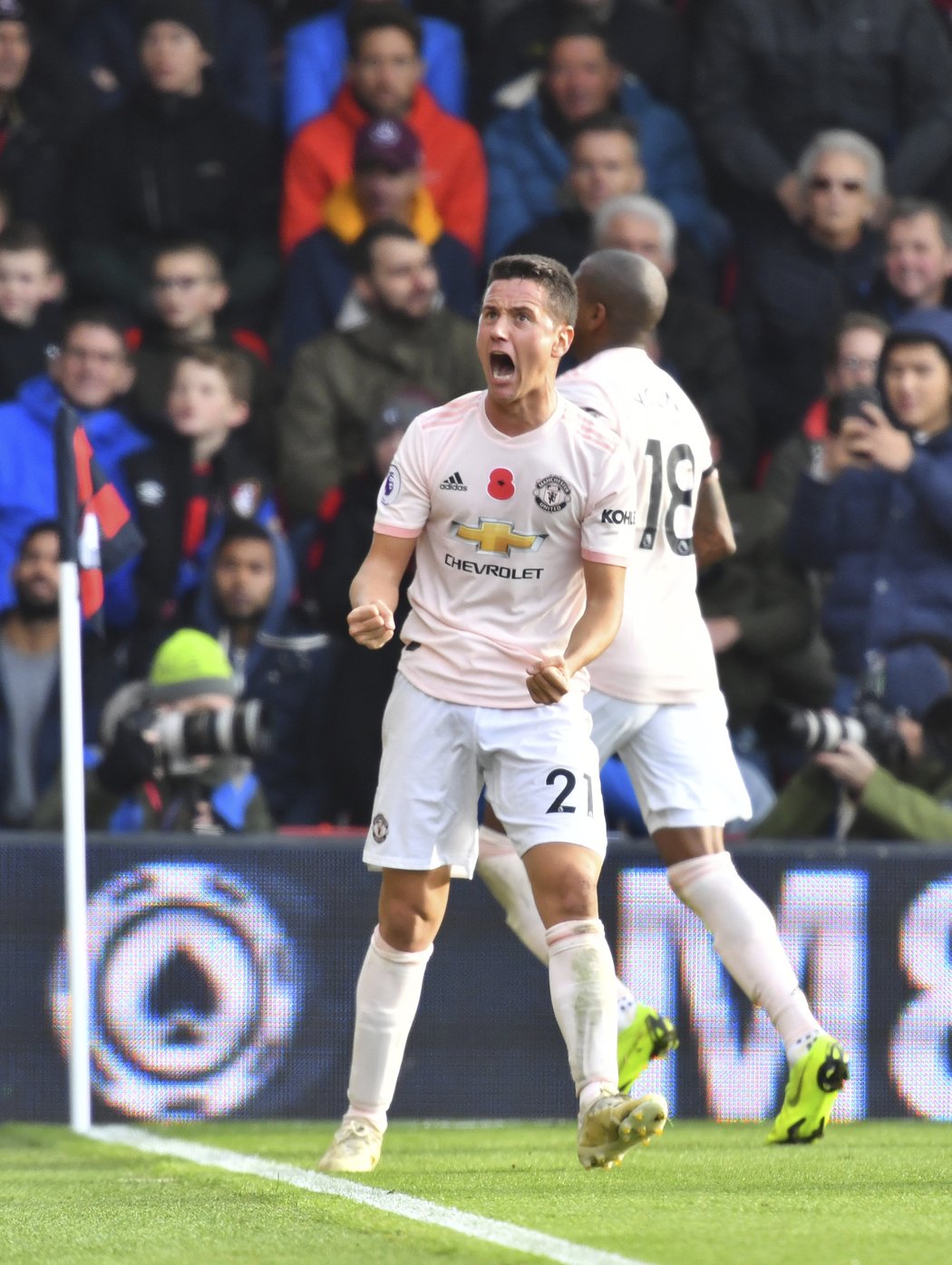 Ander Herrera měl ohromnou radost z otočení výsledku proti Bournemouthu