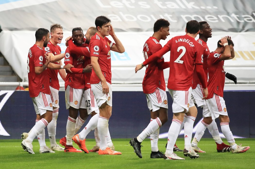 Fotbalisté Manchesteru United otočili duel v Newcastlu a zvítězili 4:1