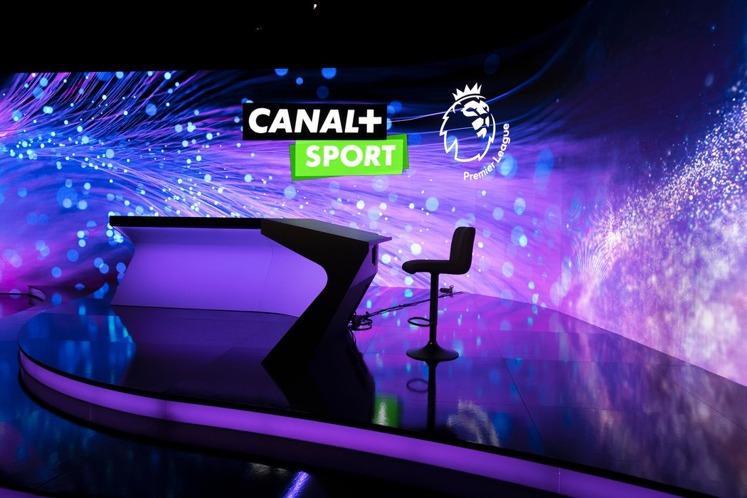 Pohled do studia Canal+ Sport