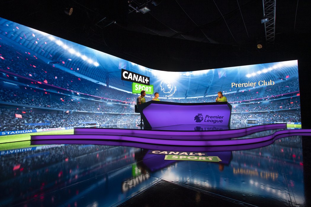 Pohled do studia Canal+ Sport