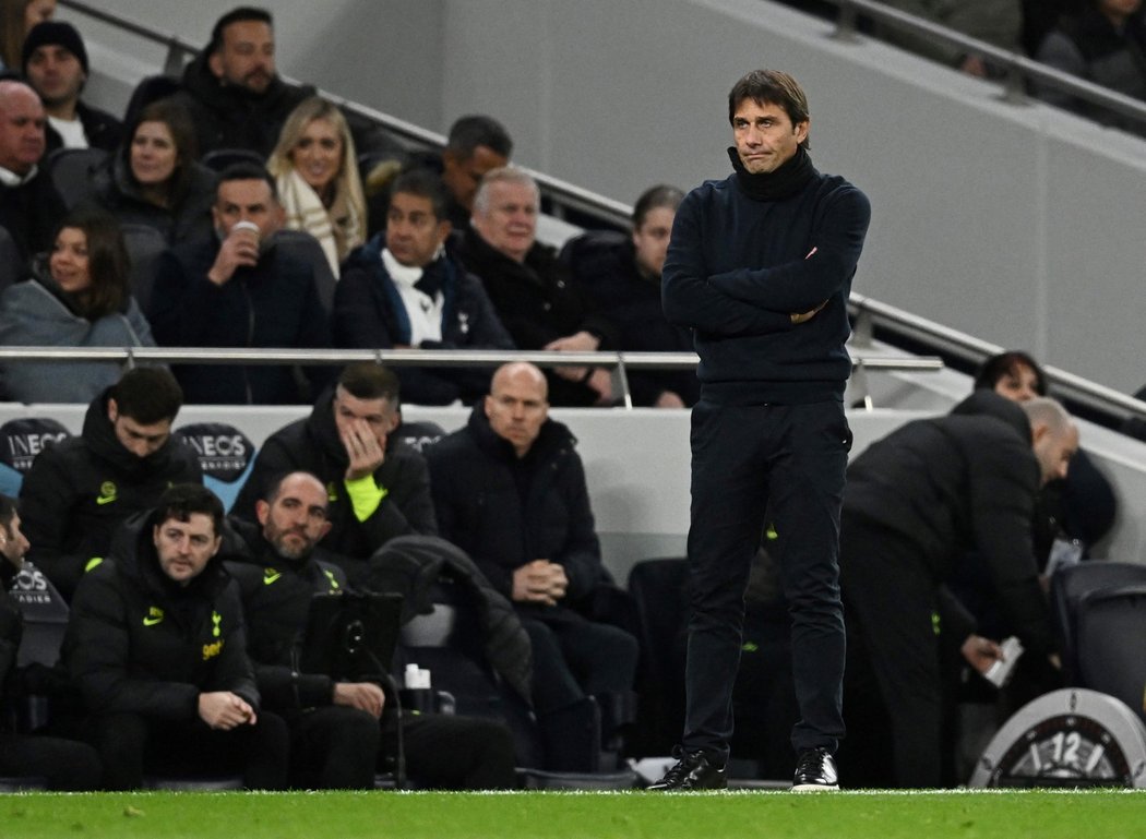 Trenér Tottenhamu Antonio Conte nebyl zrovna spokojený...