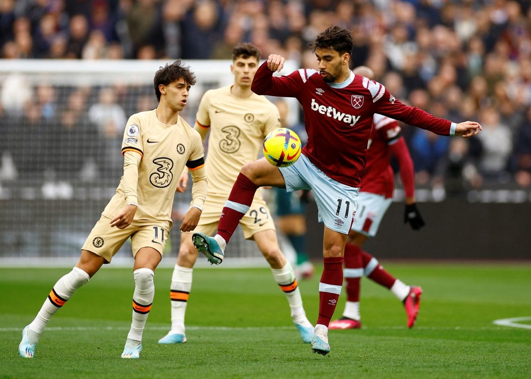 Lucas Paquetá v zápase s Chelsea