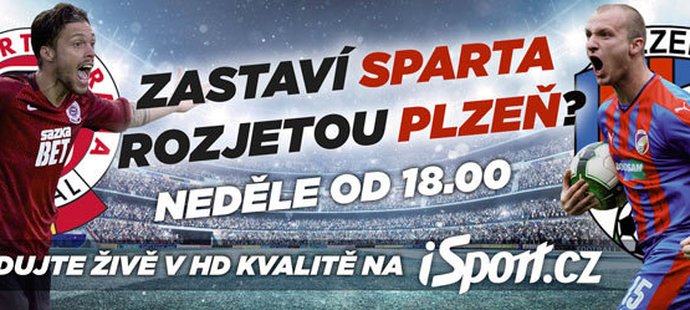 Přímý přenos utkání Sparta - Plzeň sledujte na iSport.cz