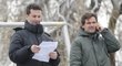 Michal Zach a Karol Kisel sledují slávistické klání se Žižkovem v Tipsport lize