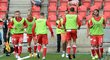 Náhradníci Slavie, mezi kterými nechybí ani Halil Altintop (vpravo)