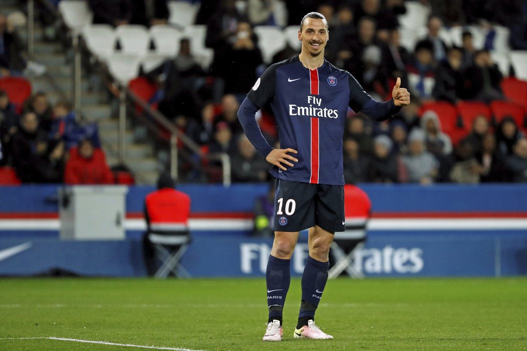 Švédský útočník Zlatan Ibrahimovic v dresu PSG