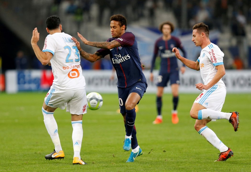 Neymar byl nejfaulovanějším hráčem v zápase s Marseille