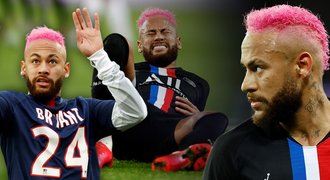 Neymar v růžovém. Další zranění k narozeninám a mejdan i po něm