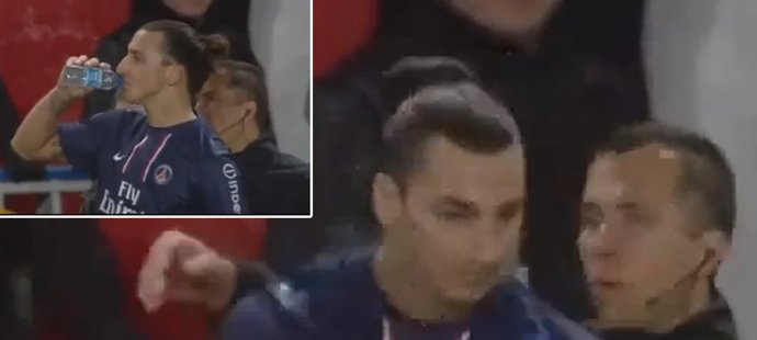 Šv édský útočník PSG Zlatan Ibrahimovic se v utkání s Troyes dostal do konfliktu s rezervním sudím