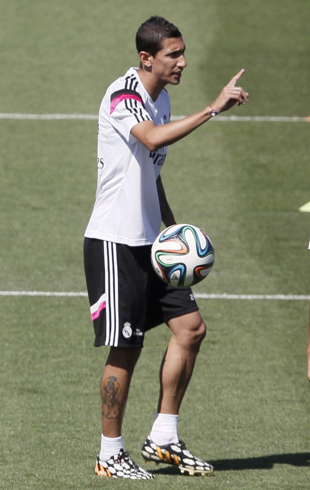 Angel Di María na tréninku Realu Madrid