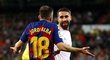 Jordi Alba z Barcelony a Dani Carvajal z Realu Madrid