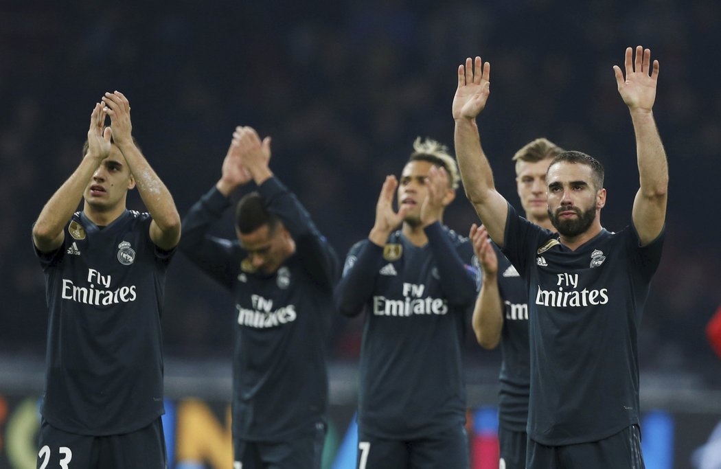 Hráči Realu Madrid slaví vítězství nad Ajaxem