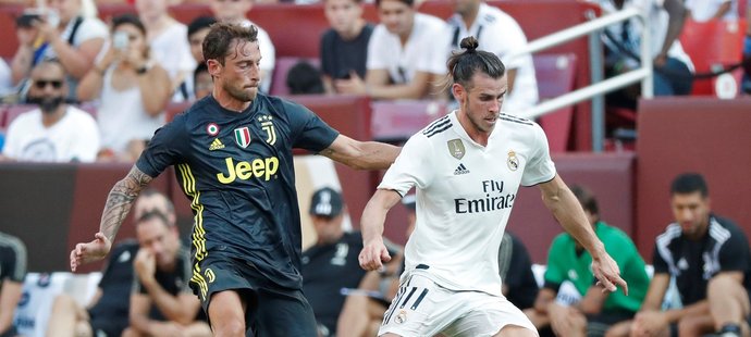 Velšský záložník Gareth Bale v utkání Realu s Juventusem