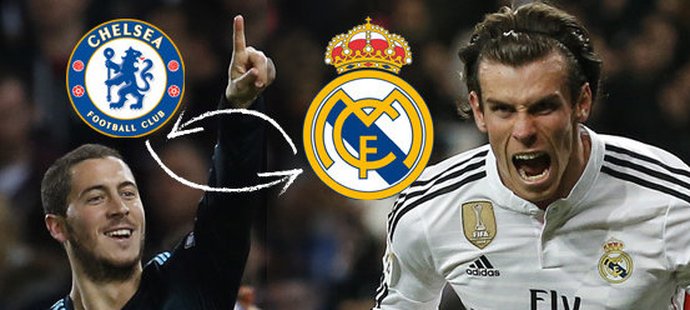 Eden Hazard by se mohl stěhovat do Realu Madrid, opačným směrem by zamířil Gareth Bale