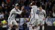 Cristiano Ronaldo a Marcelo slaví vyrovnávací branku Realu Madrid do sítě Betisu
