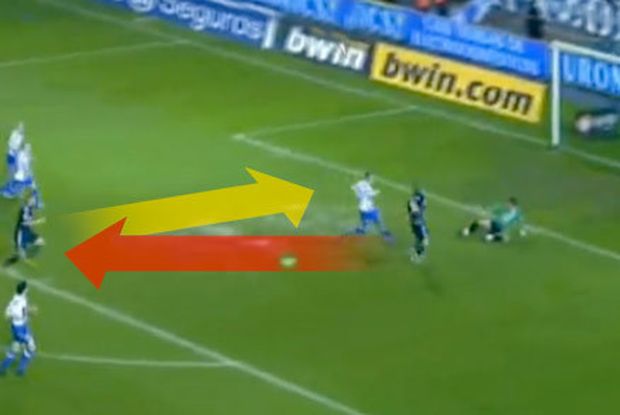Geniální patička Gutiho (vpravo), po které dal Benzema hodně snadný gól Geniální patička Gutiho (vpravo), po které dal Benzema hodně snadný gól
