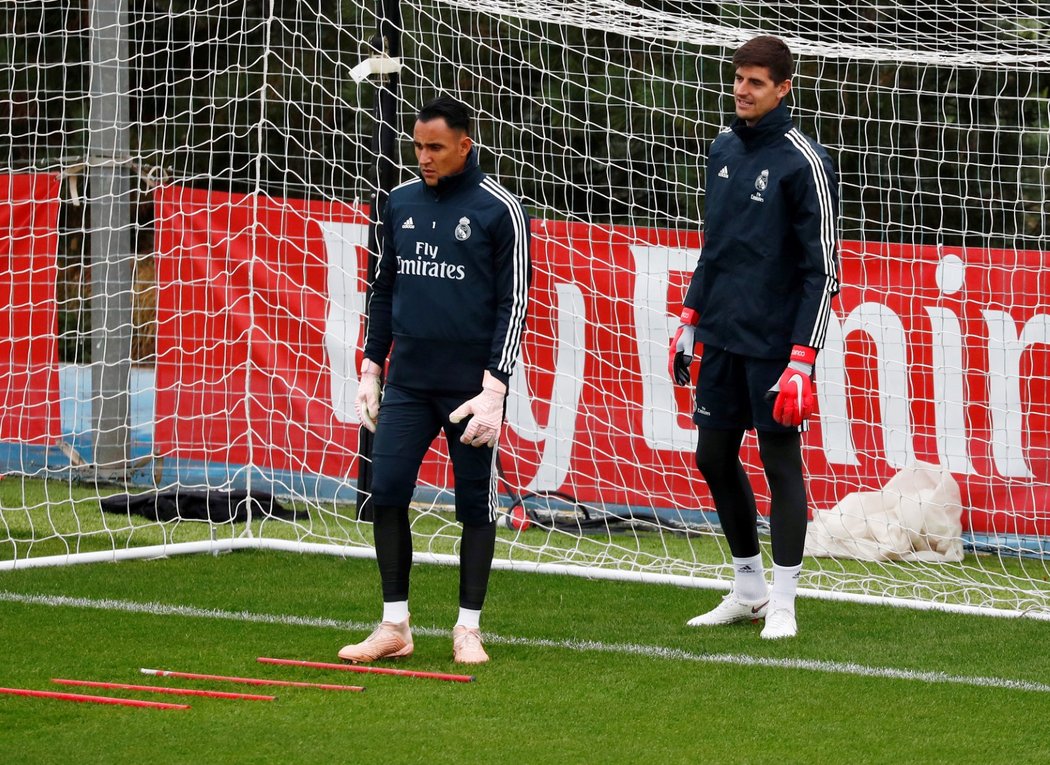 Brankářské duo Realu Madrid Keylor Navas a Thibaut Courtois